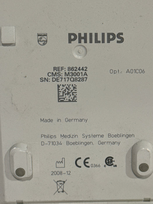 Philips M3001A-A01C06 Fast SpO2, NIBP, ECG, Temp, IBP MMS Module