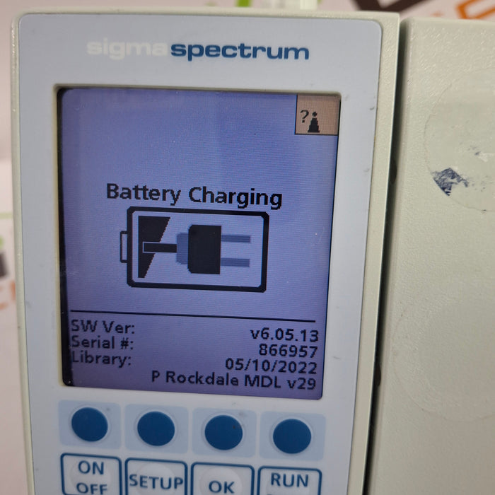 Baxter Sigma Spectrum 6.05.13 with B/G Battery Infusion Pump