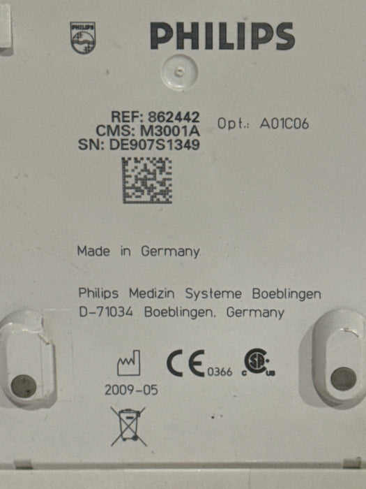 Philips M3001A-A01C06 Fast SpO2, NIBP, ECG, Temp, IBP MMS Module