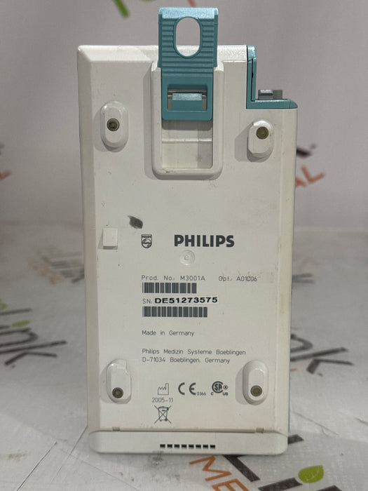 Philips M3001A-A01C06 Fast SpO2, NIBP, ECG, Temp, IBP MMS Module