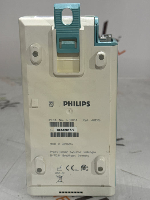 Philips M3001A-A01C06 Fast SpO2, NIBP, ECG, Temp, IBP MMS Module