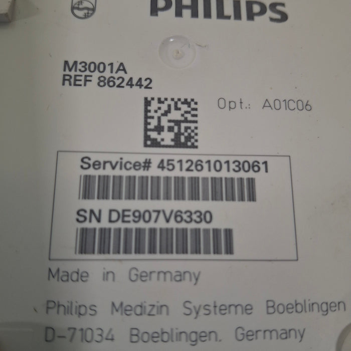 Philips M3001A-A01C06 Fast SpO2, NIBP, ECG, Temp, IBP MMS Module