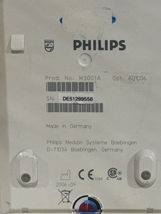 Philips M3001A-A01C06 Fast SpO2, NIBP, ECG, Temp, IBP MMS Module