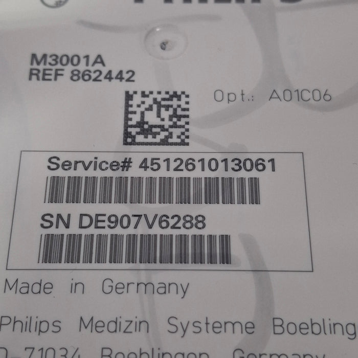 Philips M3001A-A01C06 Fast SpO2, NIBP, ECG, Temp, IBP MMS Module