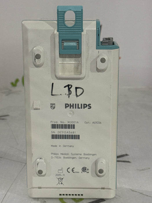 Philips M3001A-A01C06 Fast SpO2, NIBP, ECG, Temp, IBP MMS Module