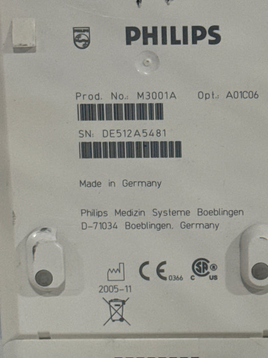 Philips M3001A-A01C06 Fast SpO2, NIBP, ECG, Temp, IBP MMS Module