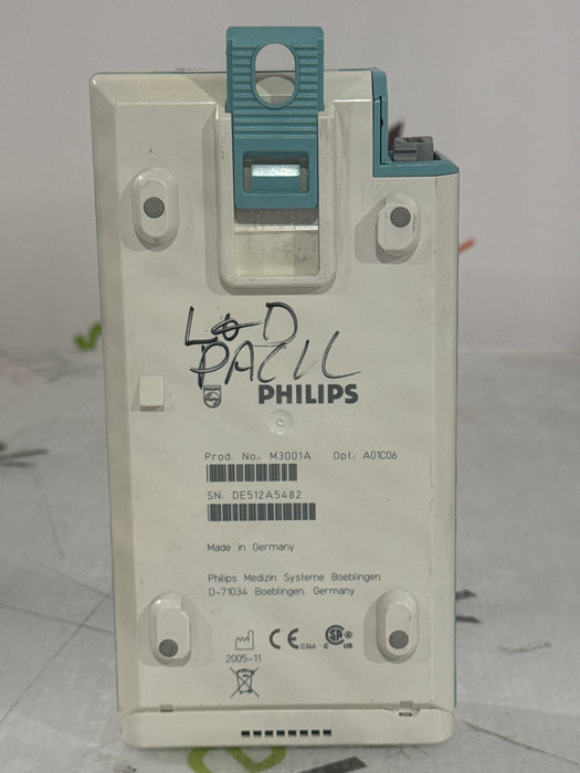 Philips M3001A-A01C06 Fast SpO2, NIBP, ECG, Temp, IBP MMS Module