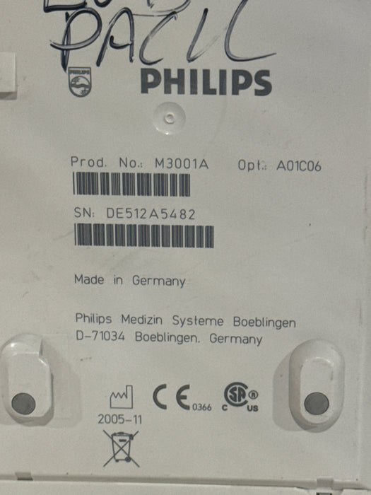 Philips M3001A-A01C06 Fast SpO2, NIBP, ECG, Temp, IBP MMS Module