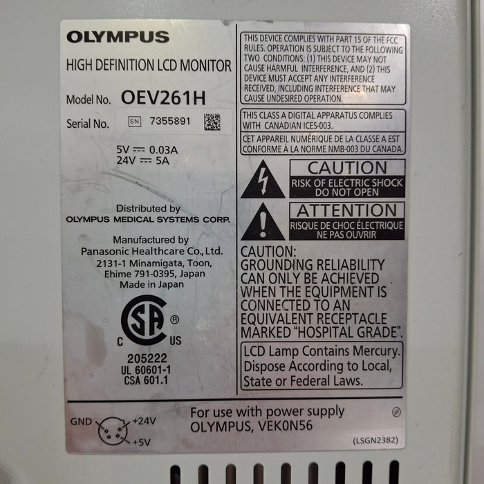Olympus OEV261H 26" LCD Endoscopy Monitor