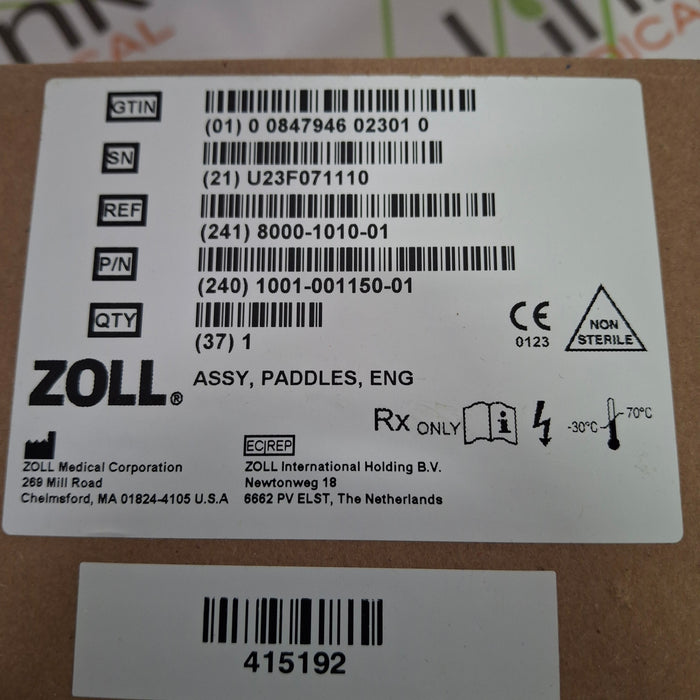 Zoll External Paddles 241 8000-1010-01