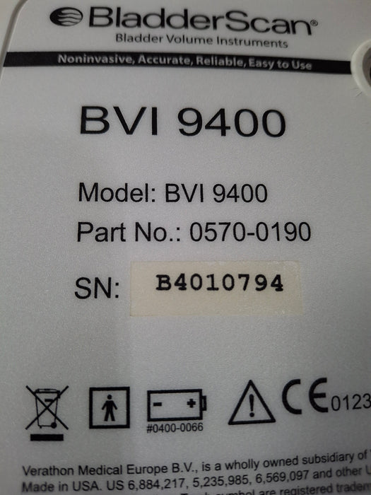 Verathon Medical, Inc BVI 9400 Bladderscan