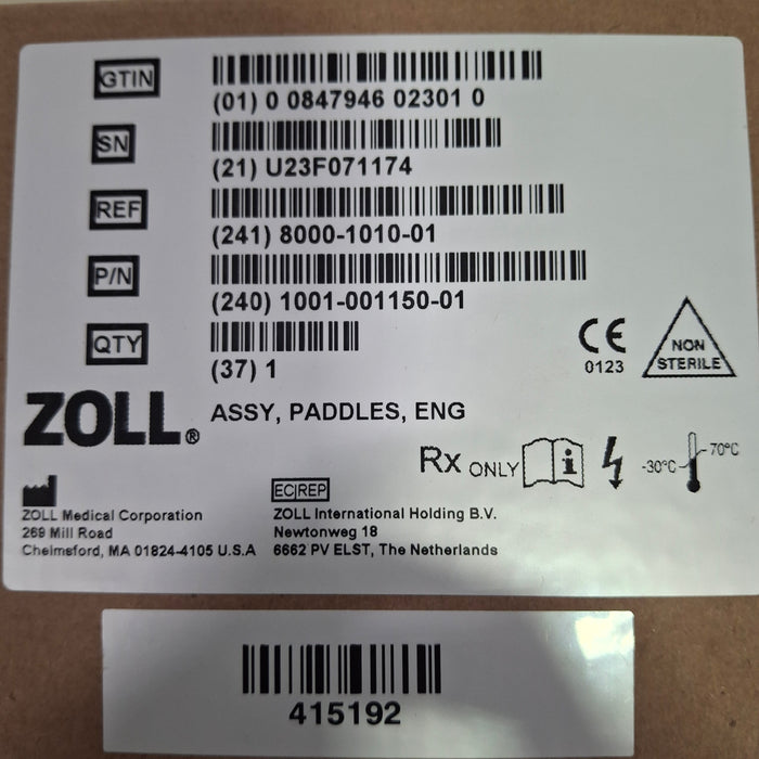 Zoll External Paddles 241 8000-1010-01