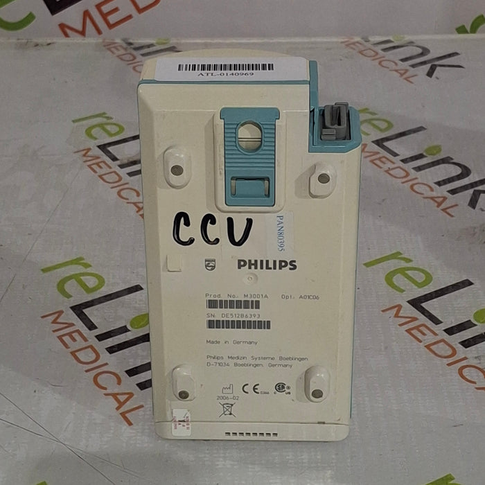 Philips M3001A-A01C06 Fast SpO2, NIBP, ECG, Temp, IBP MMS Module