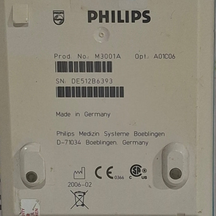 Philips M3001A-A01C06 Fast SpO2, NIBP, ECG, Temp, IBP MMS Module