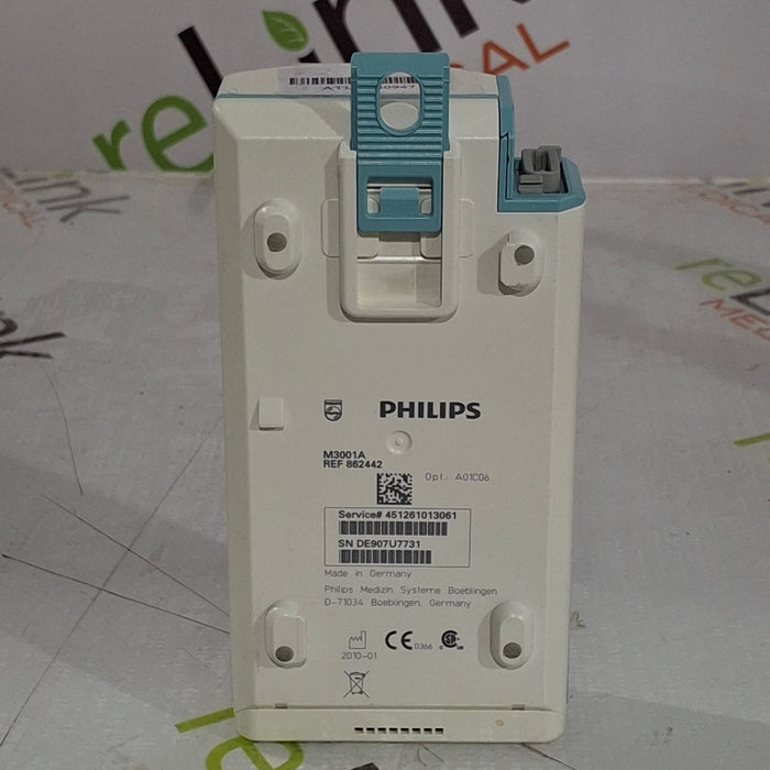 Philips M3001A-A01C06 Fast SpO2, NIBP, ECG, Temp, IBP MMS Module