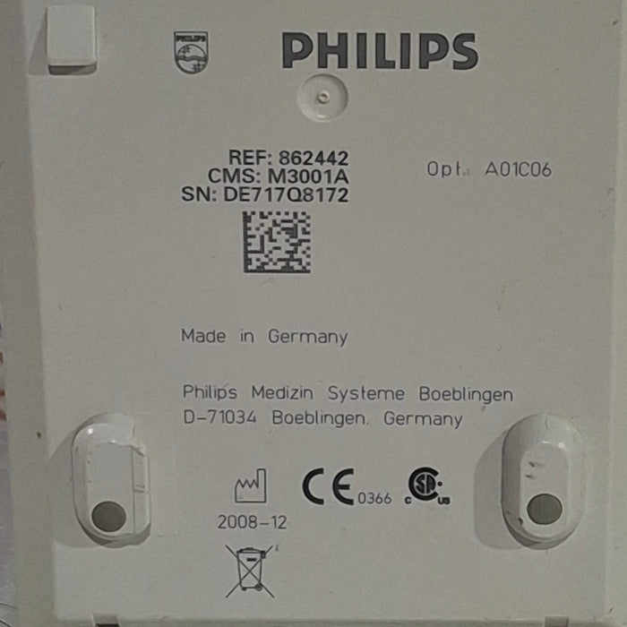 Philips M3001A-A01C06 Fast SpO2, NIBP, ECG, Temp, IBP MMS Module