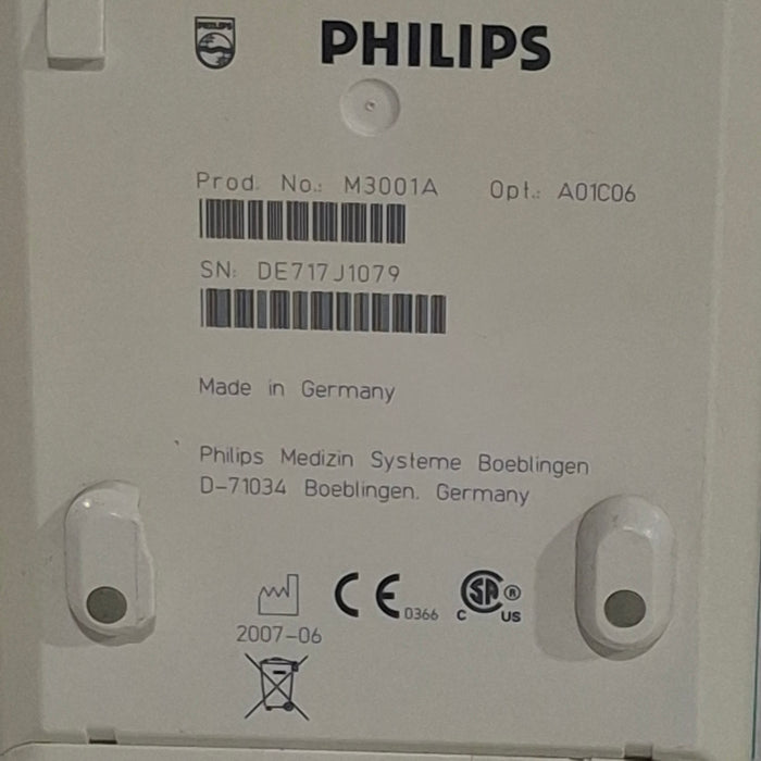 Philips M3001A-A01C06 Fast SpO2, NIBP, ECG, Temp, IBP MMS Module
