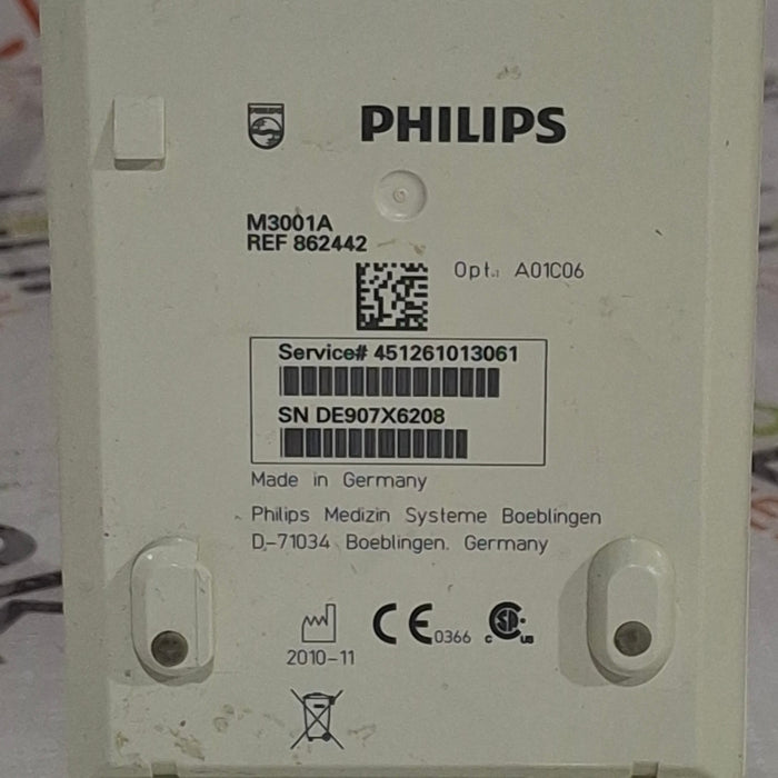 Philips M3001A-A01C06 Fast SpO2, NIBP, ECG, Temp, IBP MMS Module
