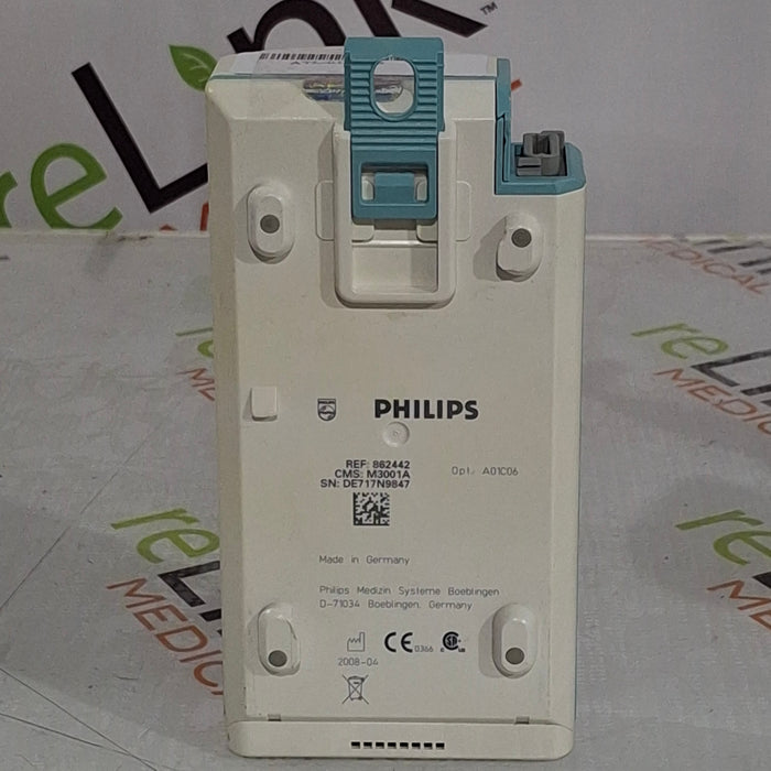 Philips M3001A-A01C06 Fast SpO2, NIBP, ECG, Temp, IBP MMS Module