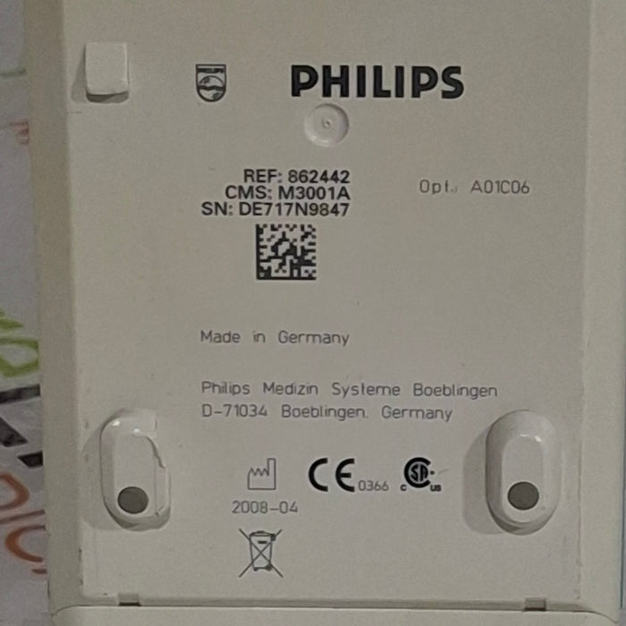 Philips M3001A-A01C06 Fast SpO2, NIBP, ECG, Temp, IBP MMS Module