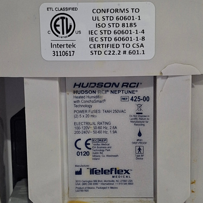 Teleflex Medical Hudson RCI Neptune Heated Humidifier