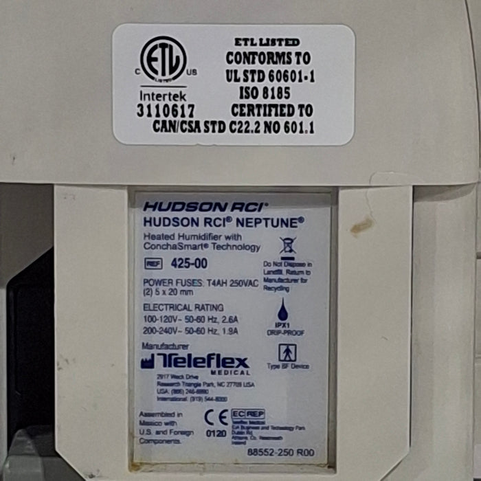 Teleflex Medical Hudson RCI Neptune Heated Humidifier