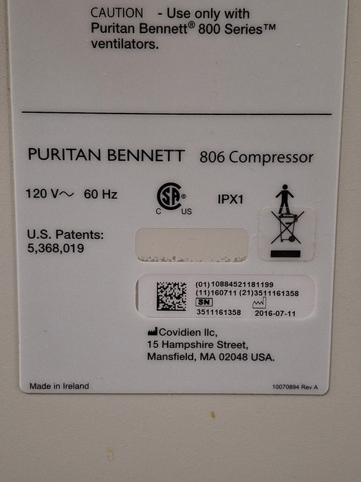 Puritan Bennett 806 Compressor