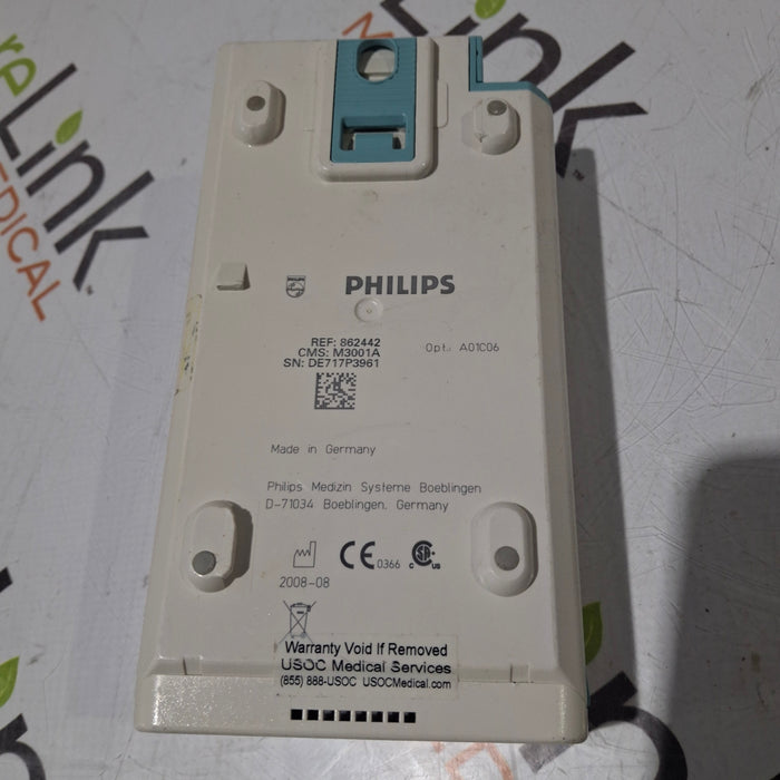 Philips M3001A-A01C06 Fast SpO2, NIBP, ECG, Temp, IBP MMS Module