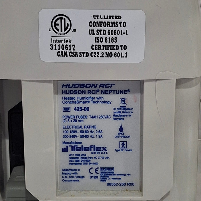 Teleflex Medical Hudson RCI Neptune Heated Humidifier