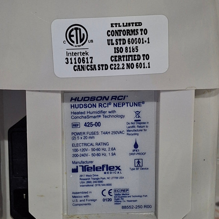 Teleflex Medical Hudson RCI Neptune Heated Humidifier