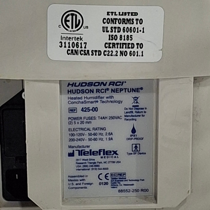 Teleflex Medical Hudson RCI Neptune Heated Humidifier