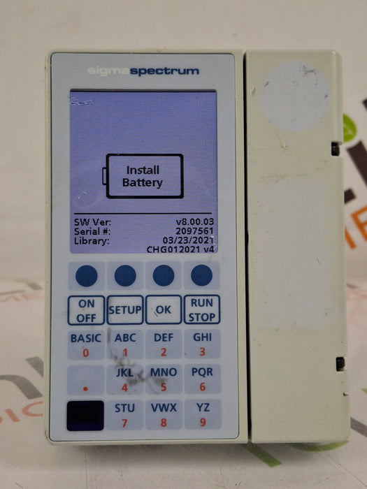 Baxter Sigma Spectrum 8.00.03 w/o Battery Infusion Pump