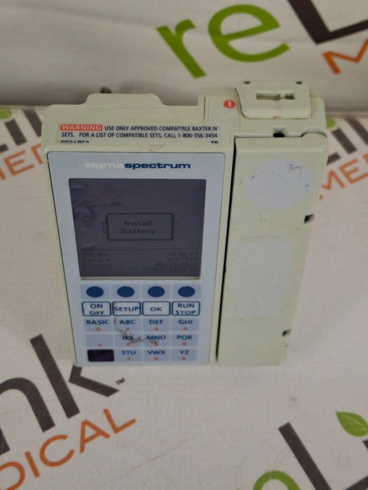 Baxter Sigma Spectrum 8.00.03 w/o Battery Infusion Pump