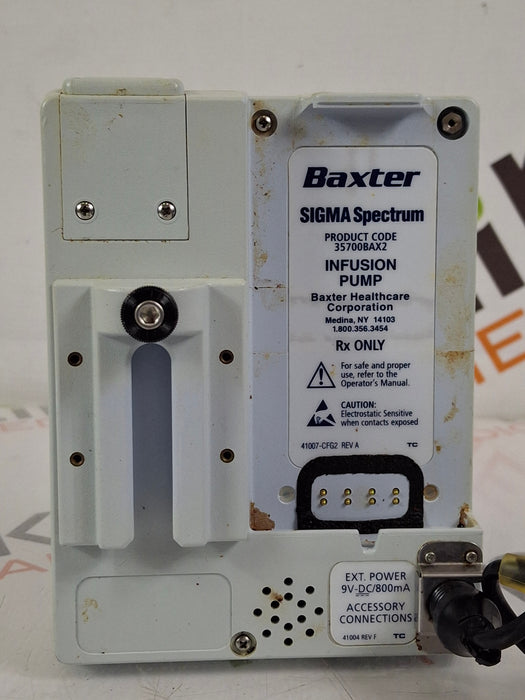 Baxter Sigma Spectrum 8.00.03 w/o Battery Infusion Pump