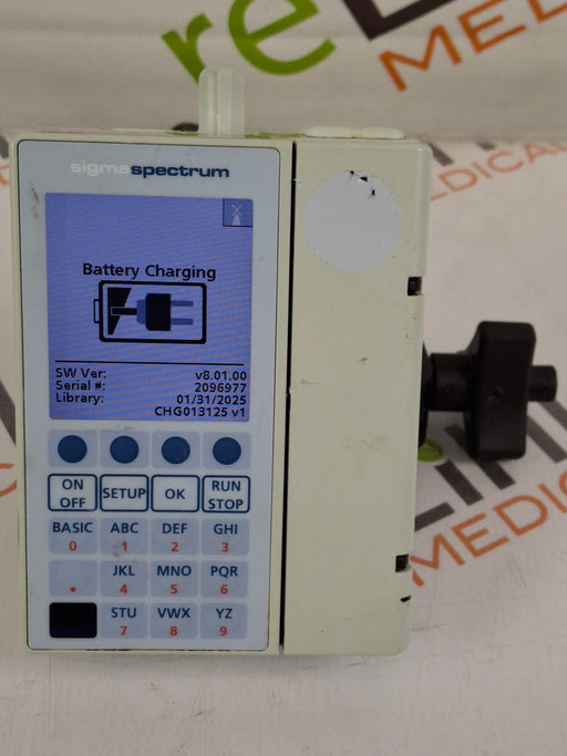 Baxter Baxter Sigma Spectrum 8.01.00 with B/G Battery Infusion Pump Infusion Pump reLink Online