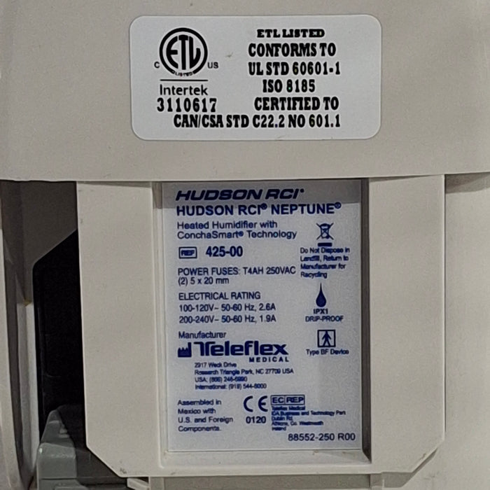Teleflex Medical Hudson RCI Neptune Heated Humidifier