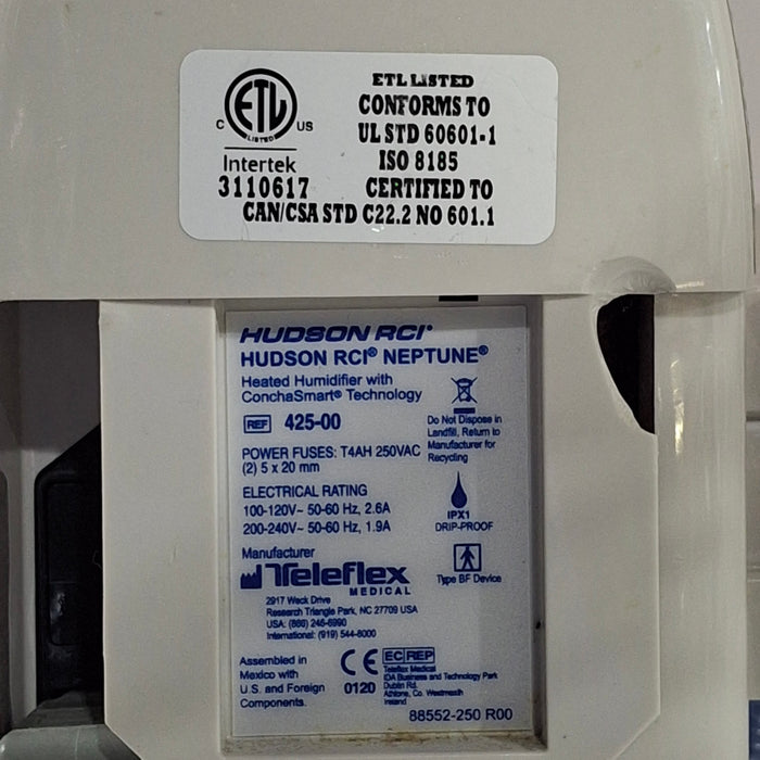 Teleflex Medical Hudson RCI Neptune Heated Humidifier