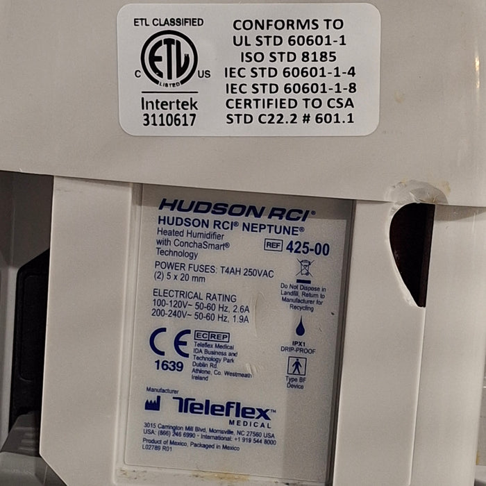 Teleflex Medical Hudson RCI Neptune Heated Humidifier