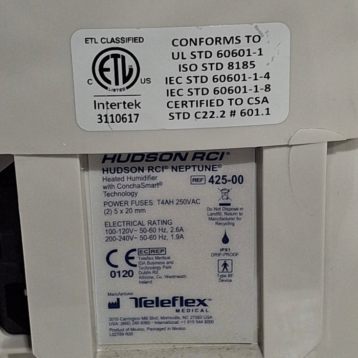 Teleflex Medical Hudson RCI Neptune Heated Humidifier