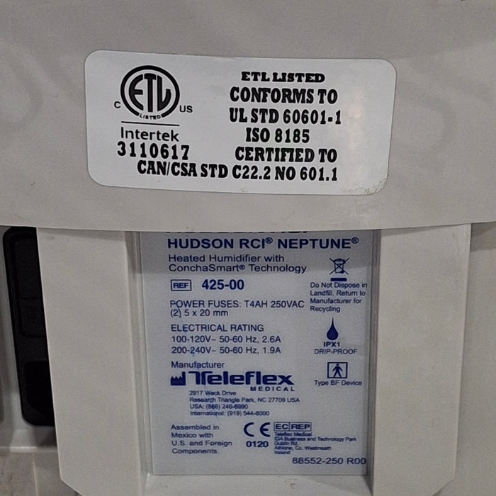 Teleflex Medical Hudson RCI Neptune Heated Humidifier