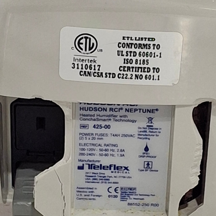 Teleflex Medical Hudson RCI Neptune Heated Humidifier