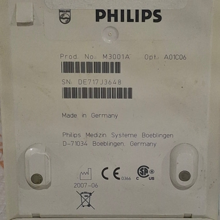 Philips M3001A-A01C06 Fast SpO2, NIBP, ECG, Temp, IBP MMS Module