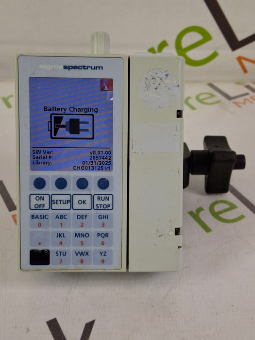 Baxter Sigma Spectrum 8.01.00 with B/G Battery Infusion Pump