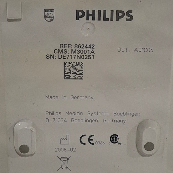 Philips M3001A-A01C06 Fast SpO2, NIBP, ECG, Temp, IBP MMS Module