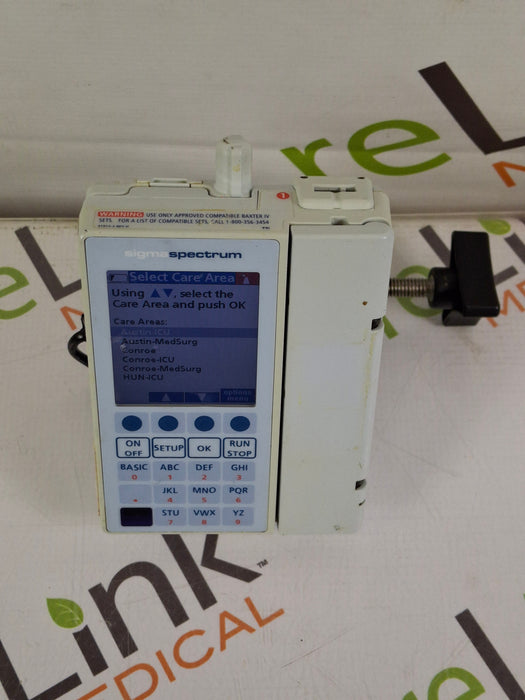 Baxter Sigma Spectrum 8.00.03 w/ B/G Battery Infusion Pump