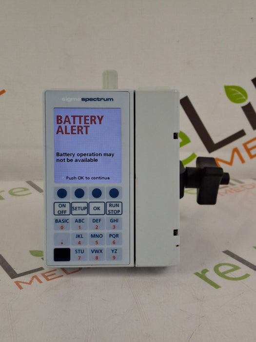 Baxter Sigma Spectrum 8.01.00 with B/G Battery Infusion Pump