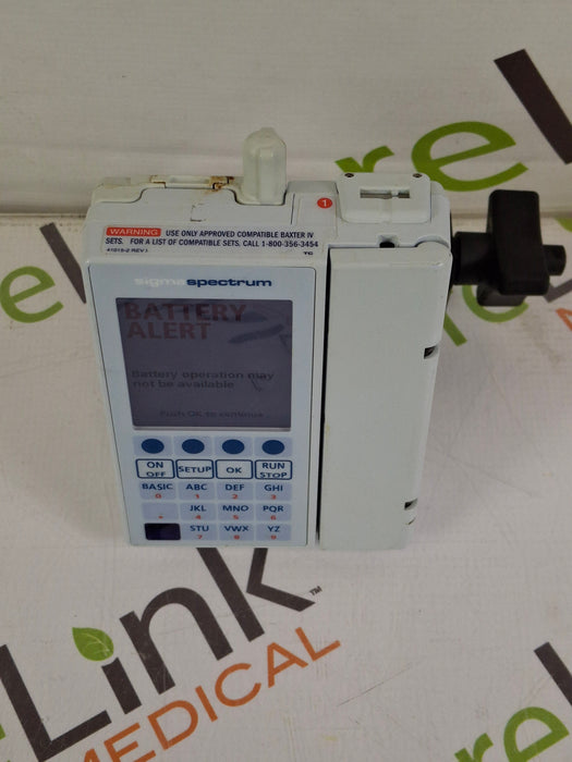 Baxter Sigma Spectrum 8.01.00 with B/G Battery Infusion Pump