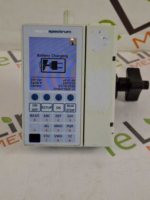Baxter Sigma Spectrum 8.01.00 with B/G Battery Infusion Pump