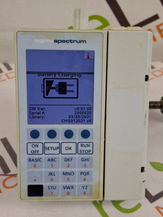 Baxter Sigma Spectrum 8.01.00 with B/G Battery Infusion Pump