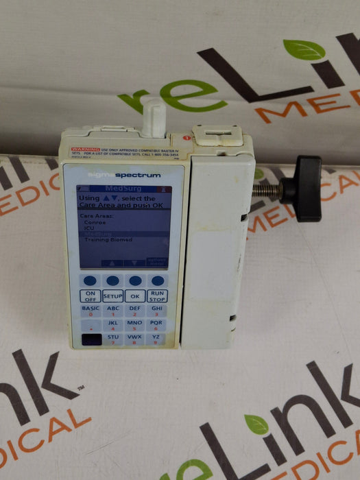 Baxter Sigma Spectrum 8.01.00 with B/G Battery Infusion Pump